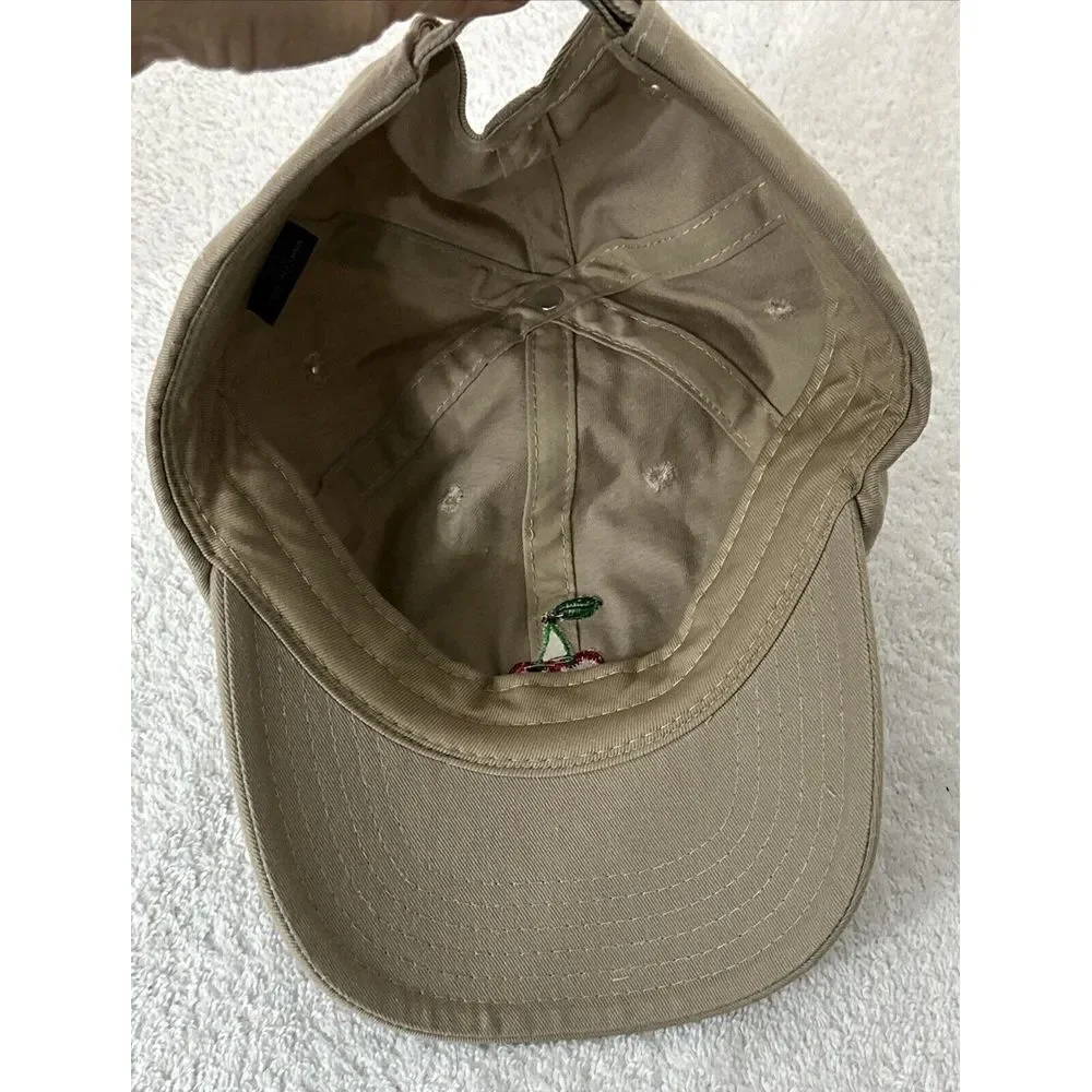 Cherries‎ Adjustable Hat Cap Brown Adult Size - Picture 6 of 8